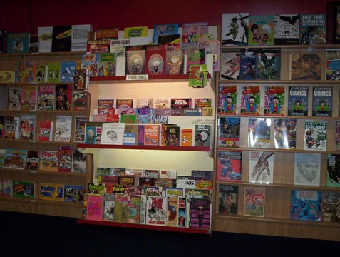 Horror and independent collections; comics technique non-fiction books.